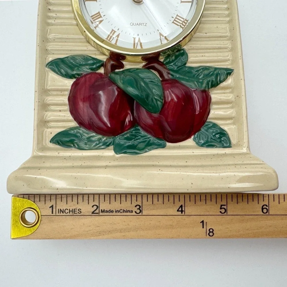 Vintage Apple Kitchen Clock Quartz Mantel Desk Clock Country Farmhouse Decor‎ 7